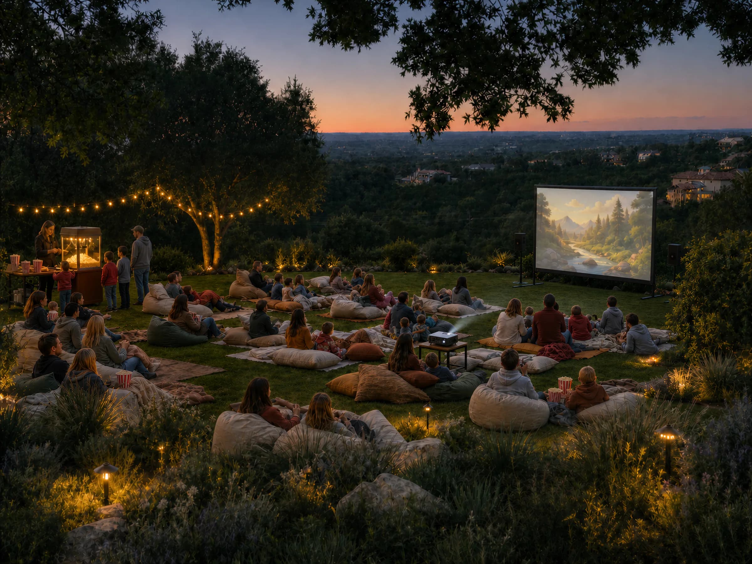 Family Movie Night (Architectural Rendering)